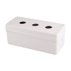 Switch Box, Ø22mm 3 switch holes, W80 x L180 x H70mm, Lift-Off Screw Cover, PC Gray (UL)