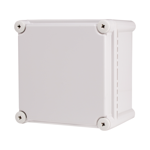 Plastic Enclosure, PC, Gray color, S type for Lift-off screw cover, W7.48 x L7.48 x D5.12" size, IP67 (UL)