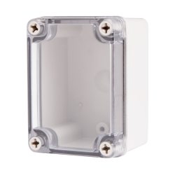 Plastic Enclosure, PC gray body & PC clear cover, S type for Lift-off screw cover, W3.15 x L4.33 x D2.76" size, IP67 (UL) Plastic Enclosure, PC gray body & PC clear cover, S type for Lift-off screw cover, W3.15 x L4.33 x D2.76" size, IP67 (UL)