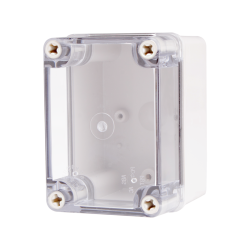 Plastic Enclosure, PC gray body & PC clear cover, S type for Lift-off screw cover, W3.15 x L4.33 x D3.35" size, IP67 (UL) Plastic Enclosure, PC gray body & PC clear cover, S type for Lift-off screw cover, W3.15 x L4.33 x D3.35" size, IP67 (UL)