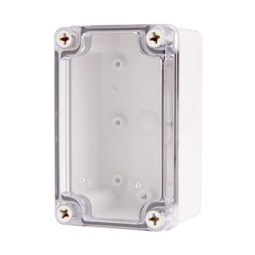 Plastic Enclosure, PC gray body & PC clear cover, S type for Lift-off screw cover, W3.15 x L5.12 x D2.76" size, IP67 (UL)