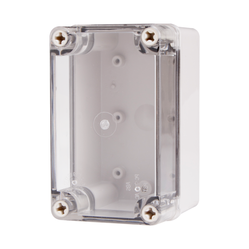 Plastic Enclosure, PC gray body & PC clear cover, S type for Lift-off screw cover, W3.15 x L5.12 x D3.35" size, IP67 (UL)