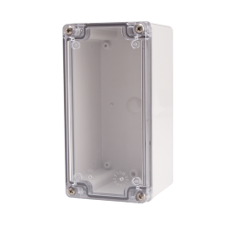 Plastic Enclosure, PC gray body & PC clear cover, S type for Lift-Off screw cover, W3.15 x L6.30 x D3.35" size, IP67 (UL) Plastic Enclosure, PC gray body & PC clear cover, S type for Lift-Off screw cover, W3.15 x L6.30 x D3.35" size, IP67 (UL)
