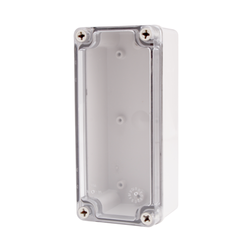 Plastic Enclosure, PC gray body & PC clear cover, S type for Lift-Off screw cover, W3.15 x L7.09 x D3.35" size, IP67 (UL)