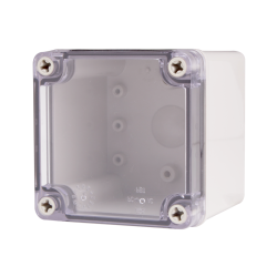 Plastic Enclosure, PC gray body & PC clear cover, S type for Lift-off screw cover, W3.94 x L3.94 x D2.95' size, IP67 (UL)