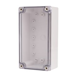 Plastic Enclosure, PC gray body & PC clear cover, S type for Lift-off screw cover, W3.94 x L3.94 x D3.94" size, IP67 (UL)