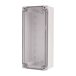 Plastic Enclosure, PC gray body & PC clear cover, S type for Lift-off screw cover, W3.94 x L7.87 x D2.76" size, IP67 (UL)