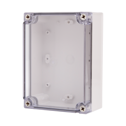 Plastic Enclosure, PC gray body & PC clear cover, S type for Lift-off screw cover, W4.92 x L4.92 x D3.94" size, IP67 (UL)