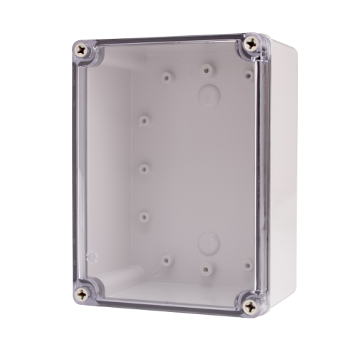 Plastic Enclosure, PC gray body & PC clear cover, S type for Lift-off screw cover, W5.91 x L7.87 x D3.94" size, IP67 (UL)