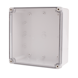 Plastic Enclosure, PC gray body & PC clear cover, S type for Lift-off screw cover, W8.27 x L9.06 x D3.94" size, IP67 (UL) Plastic Enclosure, PC gray body & PC clear cover, S type for Lift-off screw cover, W8.27 x L9.06 x D3.94" size, IP67 (UL)