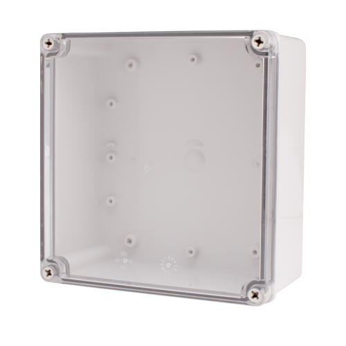 Plastic Enclosure, PC gray body & PC clear cover, S type for Lift-off screw cover, W8.27 x L9.06 x D3.94" size, IP67 (UL)