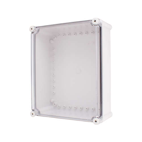 Plastic Enclosure, PC gray body & PC clear cover, S type for Lift-off screw cover, W11.02 x L11.02 x D5.12" size, IP67 (UL) Plastic Enclosure, PC gray body & PC clear cover, S type for Lift-off screw cover, W11.02 x L11.02 x D5.12" size, IP67 (UL)