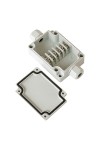 Terminal Box, 6 pins Flat type, Assembled 2 BC-PG9, PBT material, Grey, Opaque cover, W1.96xL2.75xD0.94"