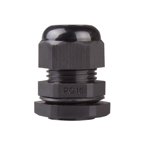 Cable Gland, 10 to 14 mm cable dia, 23mm cutting-hole, Nylon, Black color