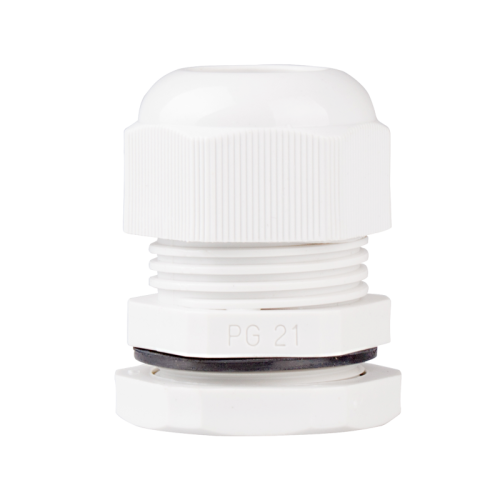 Cable Gland, 13 to 18 mm cable dia, 29mm cutting-hole, Nylon, Gray color