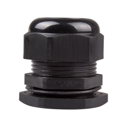 Cable Gland, 22 to 32 mm cable dia, 48mm cutting-hole, Nylon, Black color