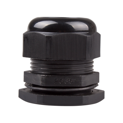 Cable Gland, 22 to 32 mm cable dia, 48mm cutting-hole, Nylon, Black color