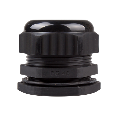 Cable Gland, 34 to 44mm cable dia, 60mm cutting-hole, Nylon, Black color