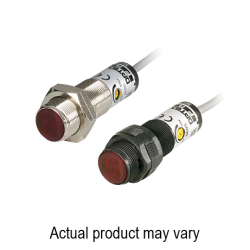 BGS photoelectric sensor, 0~300mm sensing adjust by potentiometer, NPN, M18 cylindrical metal housing, 10 - 30VDC, 2m Cable