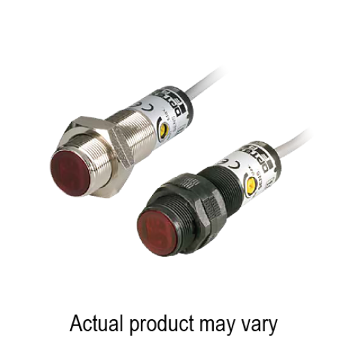 BGS photoelectric sensor, 0~300mm sensing adjust by potentiometer, NPN, M18 cylindrical metal housing, 10 - 30VDC, M12 connector