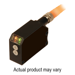 BGS photoelectric sensor, 10~100mm sensing adjust by potentiometer, NPN, Class 2 laser, 10 - 30VDC, 2m cable