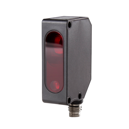 BGS photoelectric sensor, 10~100mm sensing adjust by potentiometer, PNP, Class 2 laser, 10 - 30VDC, M8 connector