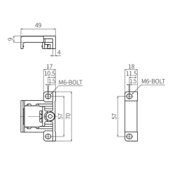 Safety Light Curtains, Side Bracket