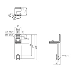 Safety Light Curtains, Top/Bottom Adjustable Bracket