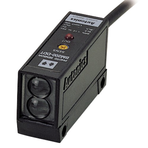 Autonics Photo Sensor, Diffuse Reflective, 200mm Sensing, Light On, NPN Output, 12-24 VDC Autonics Photo Sensor, Diffuse Reflective, 200mm Sensing, Light On, NPN Output, 12-24 VDC