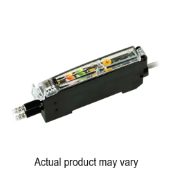 Fiber amplifier sensor, Water detection, Red LED, Potentiometer, NPN, 12 - 24VDC, 2m cable