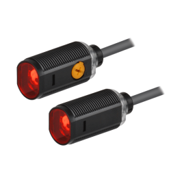 Sensor, Photo, Plastic short body, Through beam, 20M Sensing Distance, Light & Dark On, NPN Output, 10-30 VDC Sensor, Photo, Plastic short body, Through beam, 20M Sensing Distance, Light & Dark On, NPN Output, 10-30 VDC