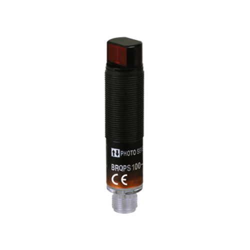 Sensor, Photo, Plastic body, Side sensing type, Retroreflective, 3M Sensing Distance, Light & Dark On, PNP Output, Connector type, 10-30 VDC