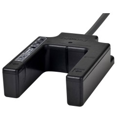 Sensor, Photo, Plastic Case, Slot Style, Adjustable Sensitivity, Light & Dark On, PNP Output, 12 - 24 VDC