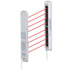 Area Sensor, NPN NO output, 08pcs & 20mm pitch optical axis, 5m Sensing dist., 140mm Sensing height, 12-24VDC