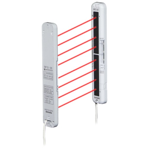 Area Sensor, PNP NO output, 08pcs & 20mm pitch optical axis, 5m Sensing dist., 140mm Sensing height, 12-24VDC