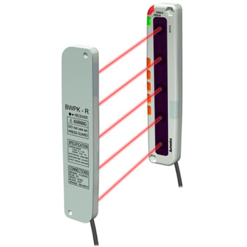 Picking Sensor, PNP NO output, PNP Input, 5pcs & 25mm pitch optical axis, 3m Sensing dist., 100mm Sensing height,12-24VDC