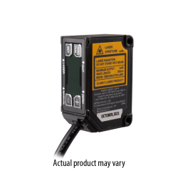 Displacement sensor, Compact size, built in amplifier & digital display, 100mm +/- 50mm measurement range, RS485, Class 2 laser, 12 - 24VDC, M12 Pig tail