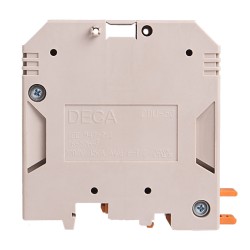 DIN Rail Terminal block, screw clamp, Single level, Feed through, L70.5xH76xW20mm, 1000V 150A, 1/0-6 AWG, Beige, 5pcs bundle