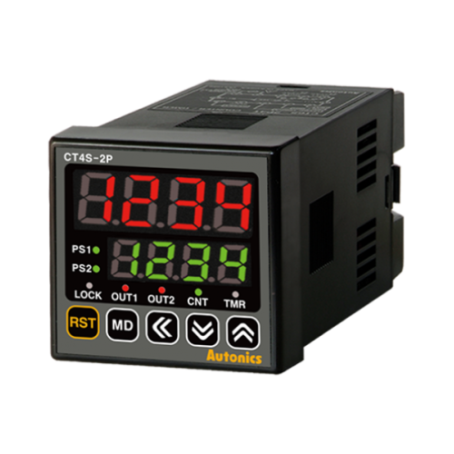 Counter/Timer, W48xH48mm, 4-Digit, LED, 2 Preset, PNP or NPN Input, Prescale value setting,  2 Relay SPST(2a) 250VAC 5A, NPN Open Collector Output, RS485 Communication output, 24-48VDC / 24VAC