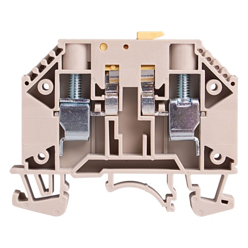Disconnect terminal block, screw clamp, 2 poles, L60xH47.5xW10mm, 600V 30A, AWG 6-16, Beige color, 10pcs bundle