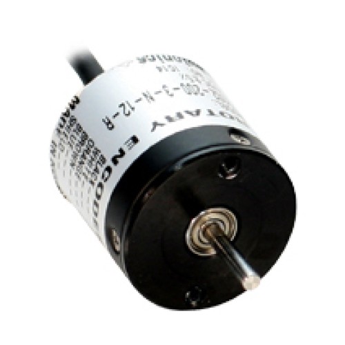 Autonics Encoder, Incremental, 2mm Shaft, 360 PPR, Quadrature & Index Voltage Output, 12 VDC