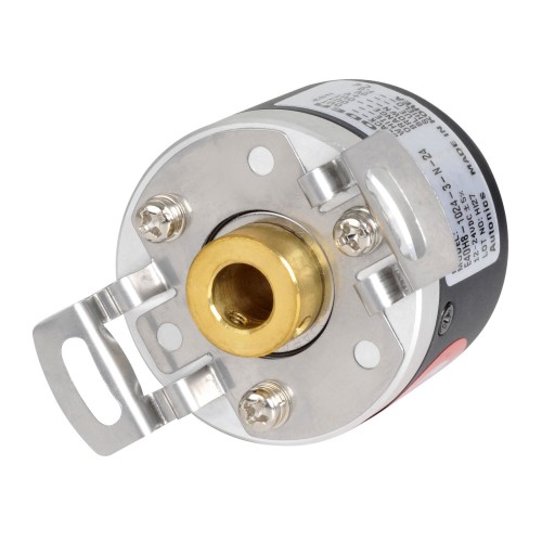 Encoder, Incremental, 40mm OD, Hollow 12mm Shaft, 5000 PPR, ABZ phase, NPN open collector output, 12-24 VDC