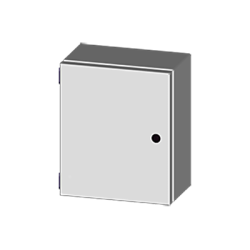 SCE steel junction enclosure, 0.06" carbon steel, H10 x W10 x D6", Gray coating, Removable hinge & latch, NEMA 4 & 12 & 13