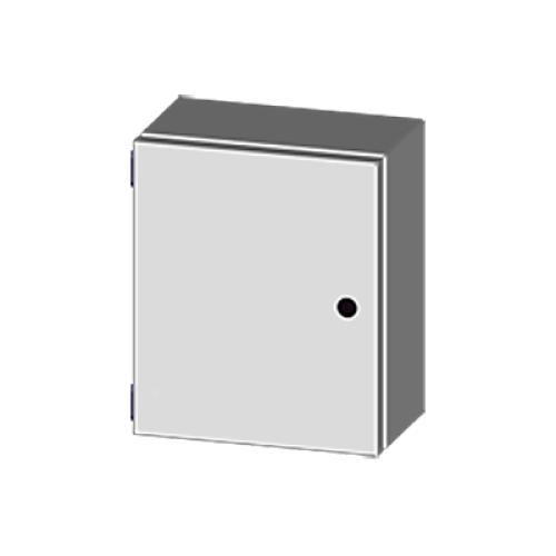 SCE steel junction enclosure, 0.06" carbon steel, H10 x W8 x D6", Gray coating, Removable hinge & latch, NEMA 4 & 12 & 13