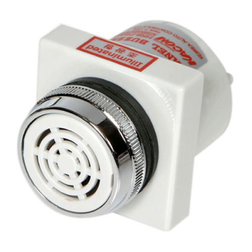 Buzzer, 30mm Panel holle, 80dB, Continuous sound, IP40, 110V AC/DC
