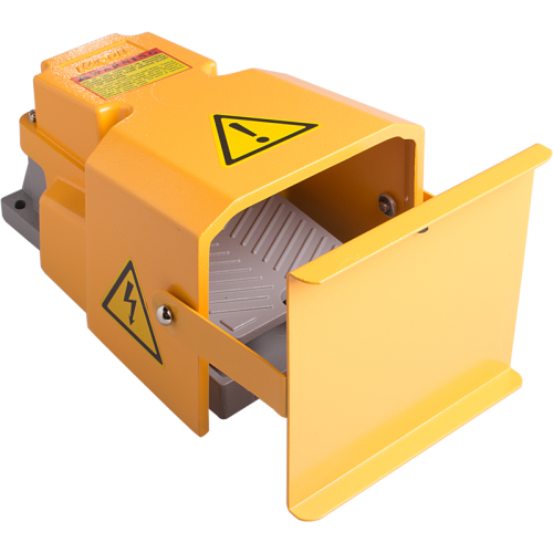 Foot switch, 1 N.O. & 1 N.C. momentary, 15A 250VAC, L200xW150xH127mm AL die-cast base & foot guard & Safety guard