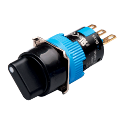 2 Position Maintained Selector Switch, 16mm Panel hole, IP65, Round Head, DPDT 2 Position Maintained Selector Switch, 16mm Panel hole, IP65, Round Head, DPDT