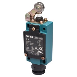 Limit Switch, 72x40x36mm aluminum die-cast body, 1 NO & 1 NC w/ snap action, IP65, Roller lever plunger actuator