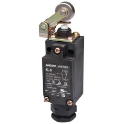 Limit Switch, 60x30x36mm aluminum die-cast body, 1 NO & 1 NC w/ snap action, IP65, Roller lever plunger actuator