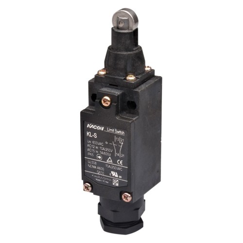 Limit Switch, 60x30x36mm aluminum die-cast body, 1 NO & 1 NC w/ snap action, IP65, Roller plunger actuator